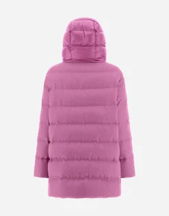 Herno Lange Daunenjacken-A-Formige Jacke Aus Kaschmir Und Seide