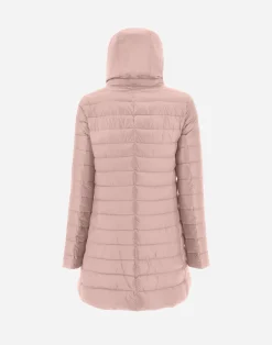 Herno Lange Daunenjacken-A-Form-Jacke Aus Nylon Ultralight Mit Shantung Details