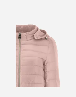 Herno Lange Daunenjacken-A-Form-Jacke Aus Nylon Ultralight Mit Shantung Details