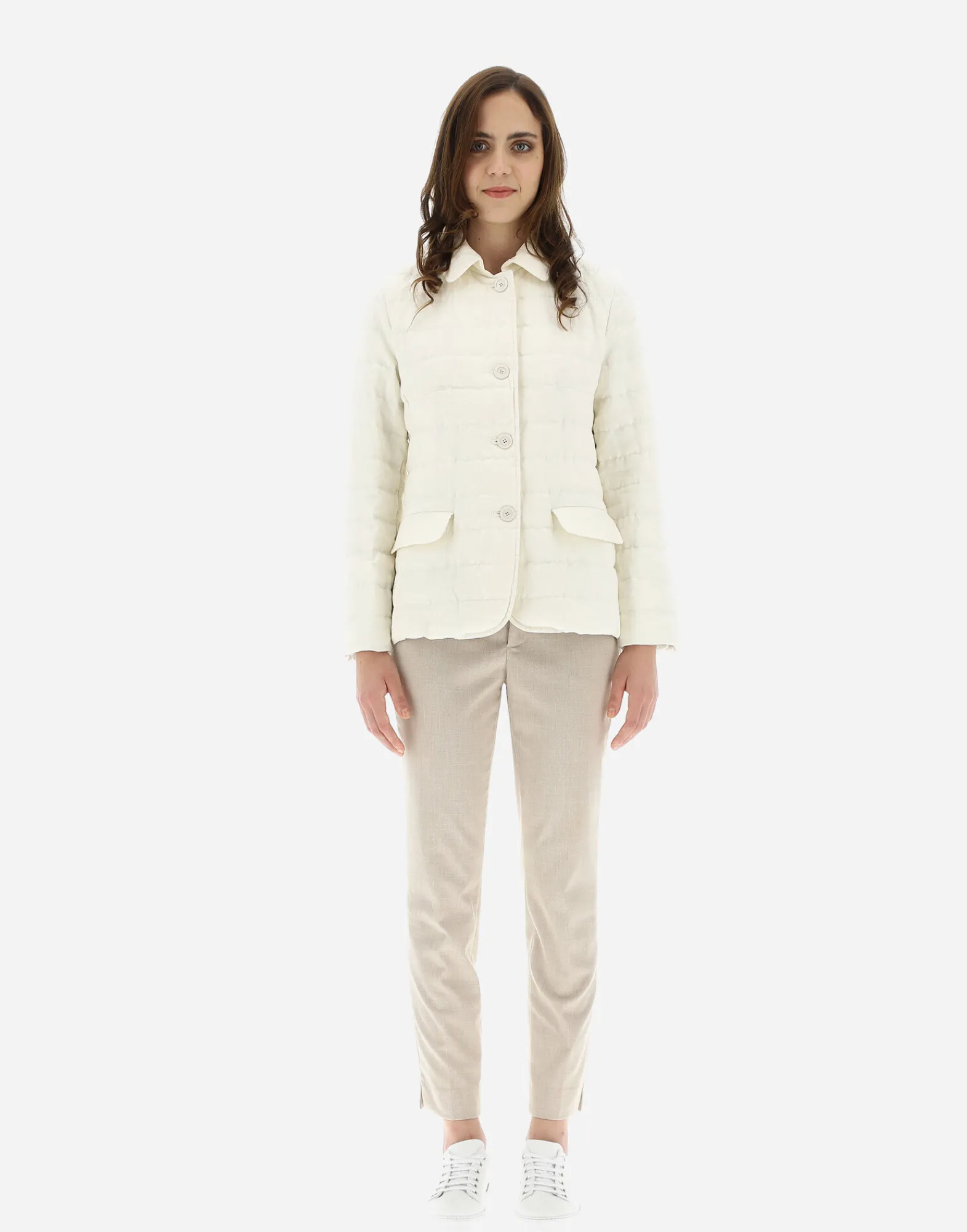 Herno Kurze Daunenjacken-Blazer Aus New Leinen