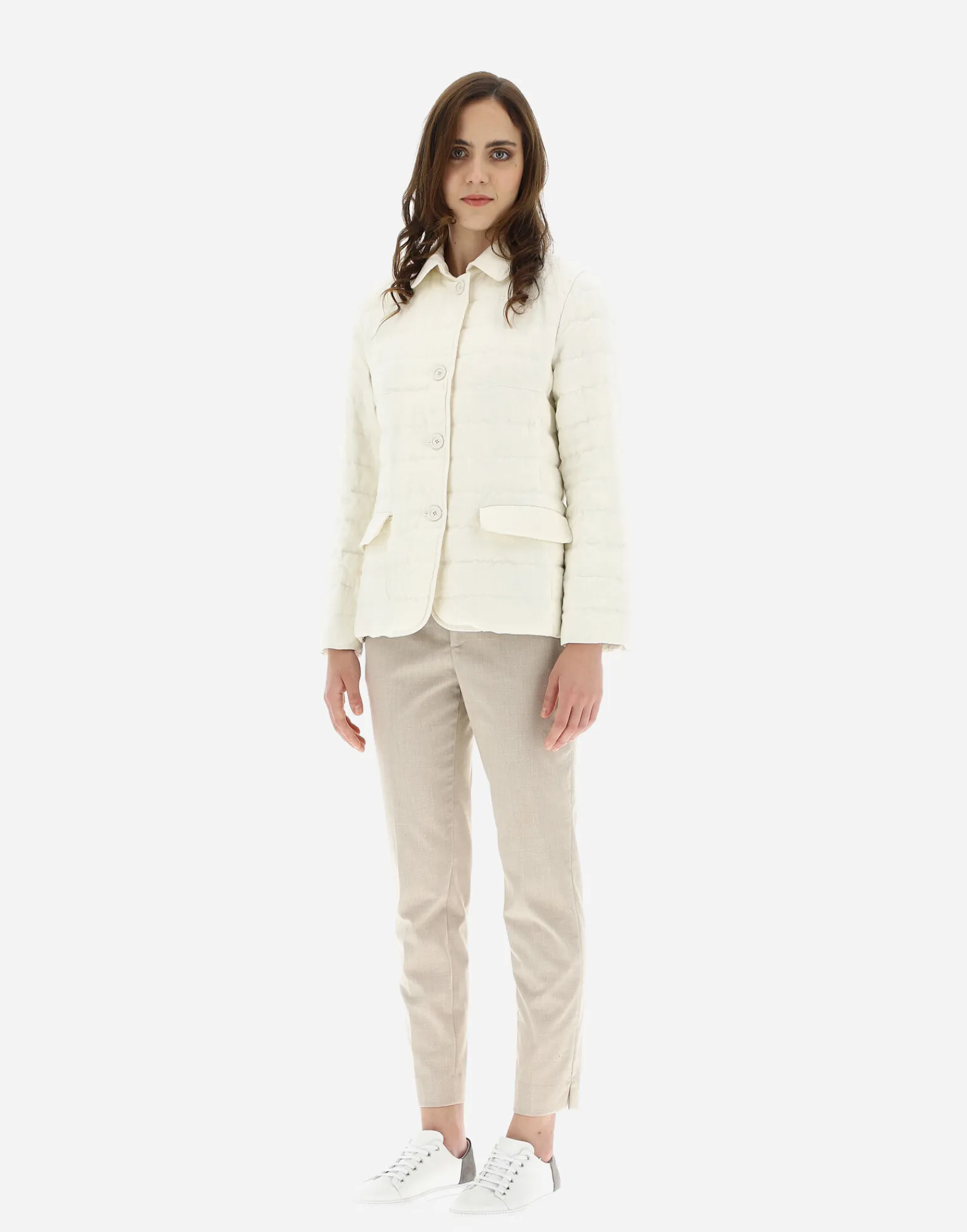 Herno Kurze Daunenjacken-Blazer Aus New Leinen