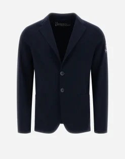 Herno Blazers-Blazer Aus Non-Washed Light Scuba