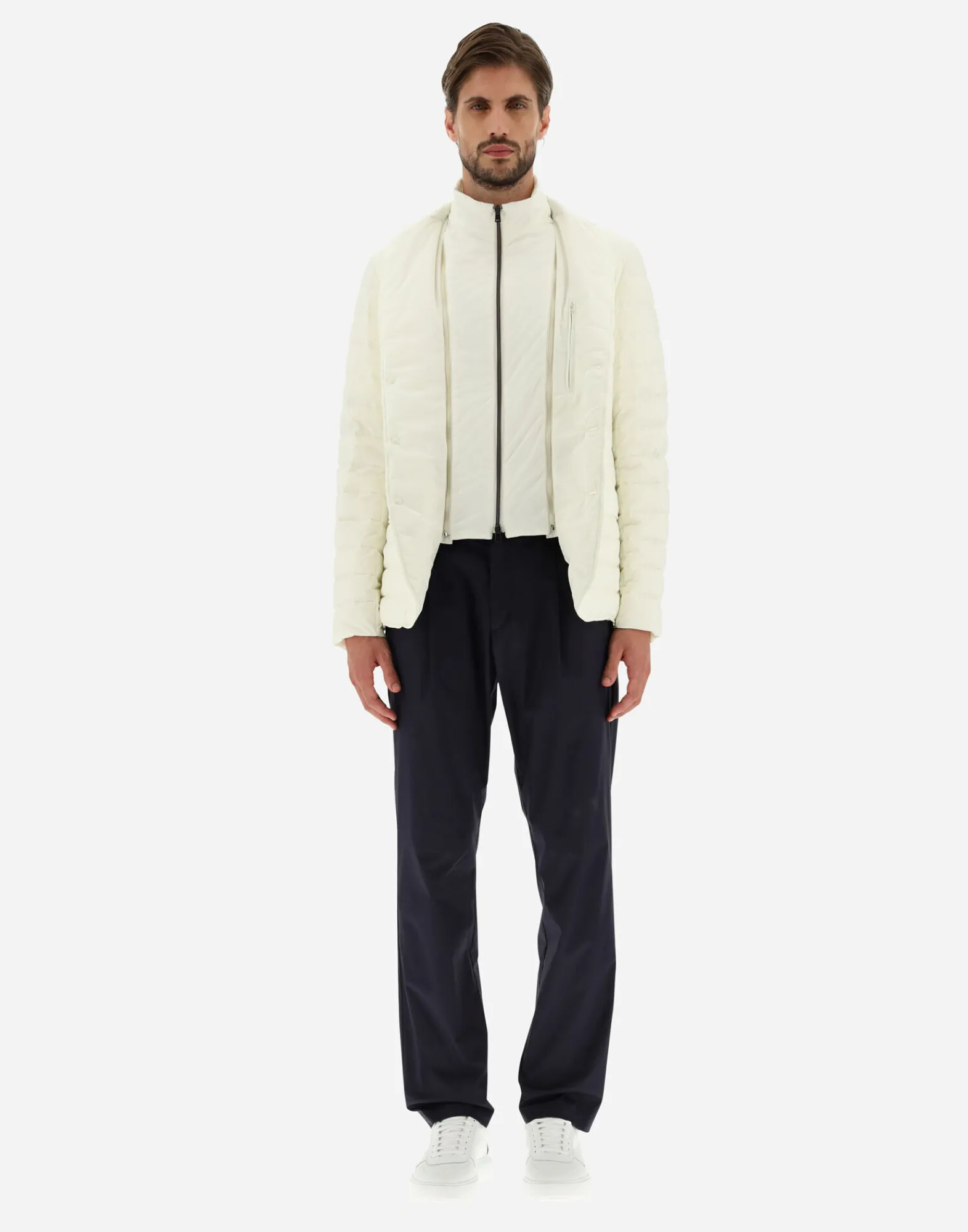 Herno Kurze Daunenjacken-Blazer Aus Nuage Mit Details Aus Monogram
