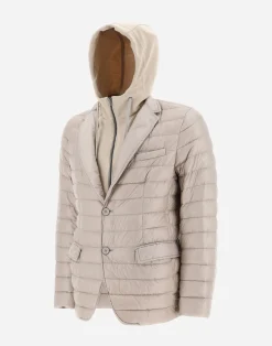 Herno Kurze Daunenjacken-Blazer Aus Nylon Ultralight & Fleece