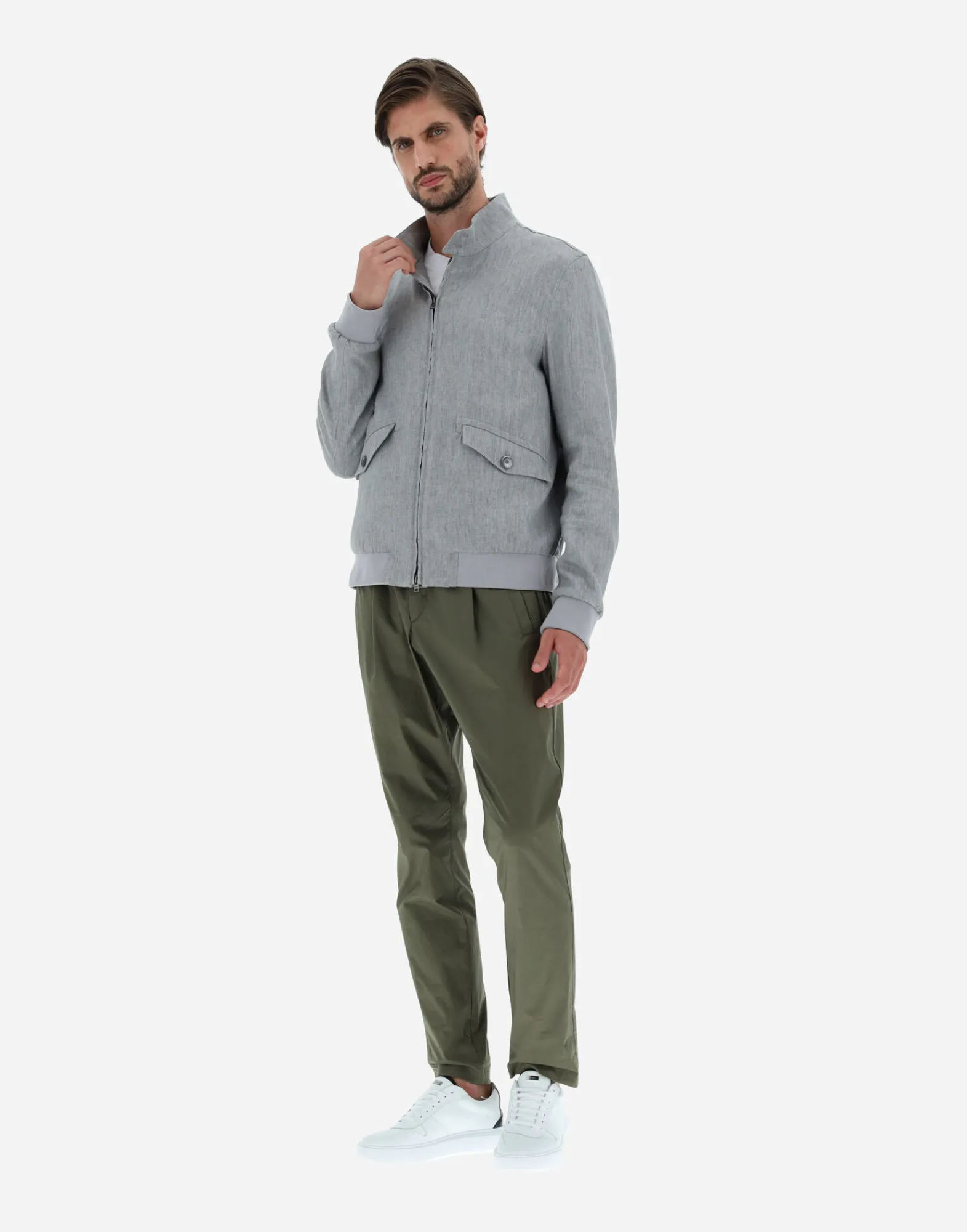 Herno Bomber-Bomberjacke Aus Classy Linen