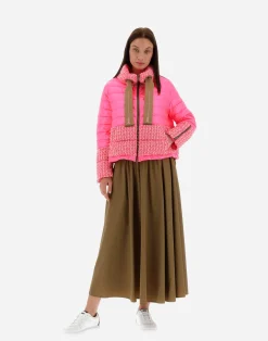 Herno Kurze Daunenjacken-Bomberjacke Aus Fashion Boucle & Nylon Ultralight
