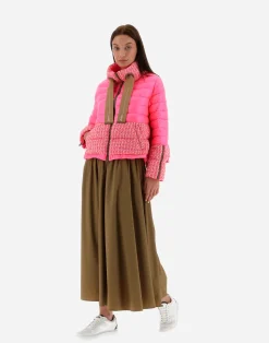 Herno Kurze Daunenjacken-Bomberjacke Aus Fashion Boucle & Nylon Ultralight