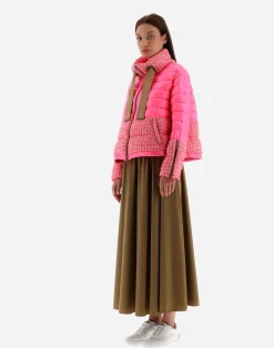 Herno Kurze Daunenjacken-Bomberjacke Aus Fashion Boucle & Nylon Ultralight