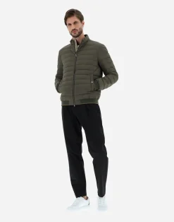 Herno Kurze Daunenjacken-Bomberjacke Aus Nuage Mit Details Aus Monogram