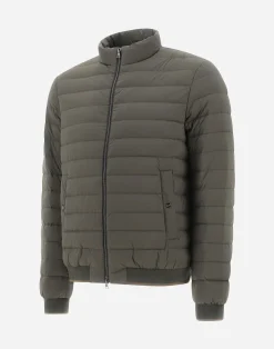 Herno Kurze Daunenjacken-Bomberjacke Aus Nuage Mit Details Aus Monogram