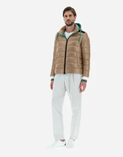 Herno Kurze Daunenjacken-Bomberjacke Aus Nylon Ultralight & Plaster