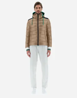 Herno Kurze Daunenjacken-Bomberjacke Aus Nylon Ultralight & Plaster