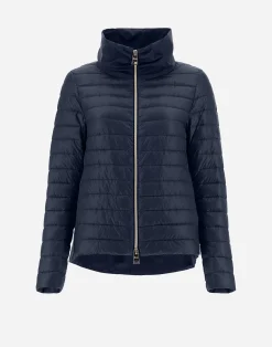 Herno Kurze Daunenjacken-Bomberjacke Aus Nylon Ultralight & New Techno Taft