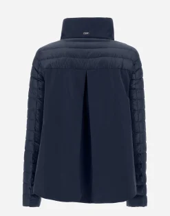 Herno Kurze Daunenjacken-Bomberjacke Aus Nylon Ultralight & New Techno Taft