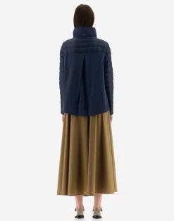 Herno Kurze Daunenjacken-Bomberjacke Aus Nylon Ultralight & New Techno Taft