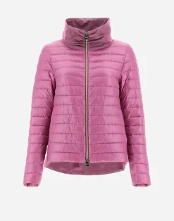 Herno Kurze Daunenjacken-Bomberjacke Aus Nylon Ultralight & New Techno Taft