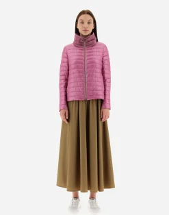 Herno Kurze Daunenjacken-Bomberjacke Aus Nylon Ultralight & New Techno Taft