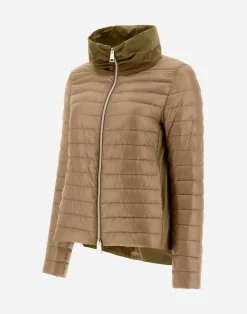 Herno Kurze Daunenjacken-Bomberjacke Aus Nylon Ultralight & New Techno Taft