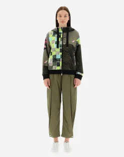 Herno Bomber-Bomberjacke Aus Safari Patch Sweater