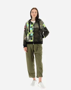 Herno Bomber-Bomberjacke Aus Safari Patch Sweater