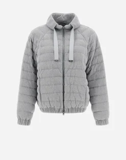 Herno Kurze Daunenjacken-Bomberjacke Aus Shiny Rock