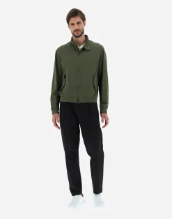 Herno Bomber-Bomberjacke Aus Stuckgefarbtem Leinen & Baumwolle
