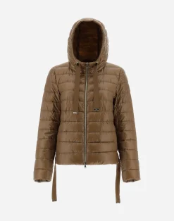Herno Kurze Daunenjacken-Bomberjacke Mit Kapuze Aus Nylon Ultralight