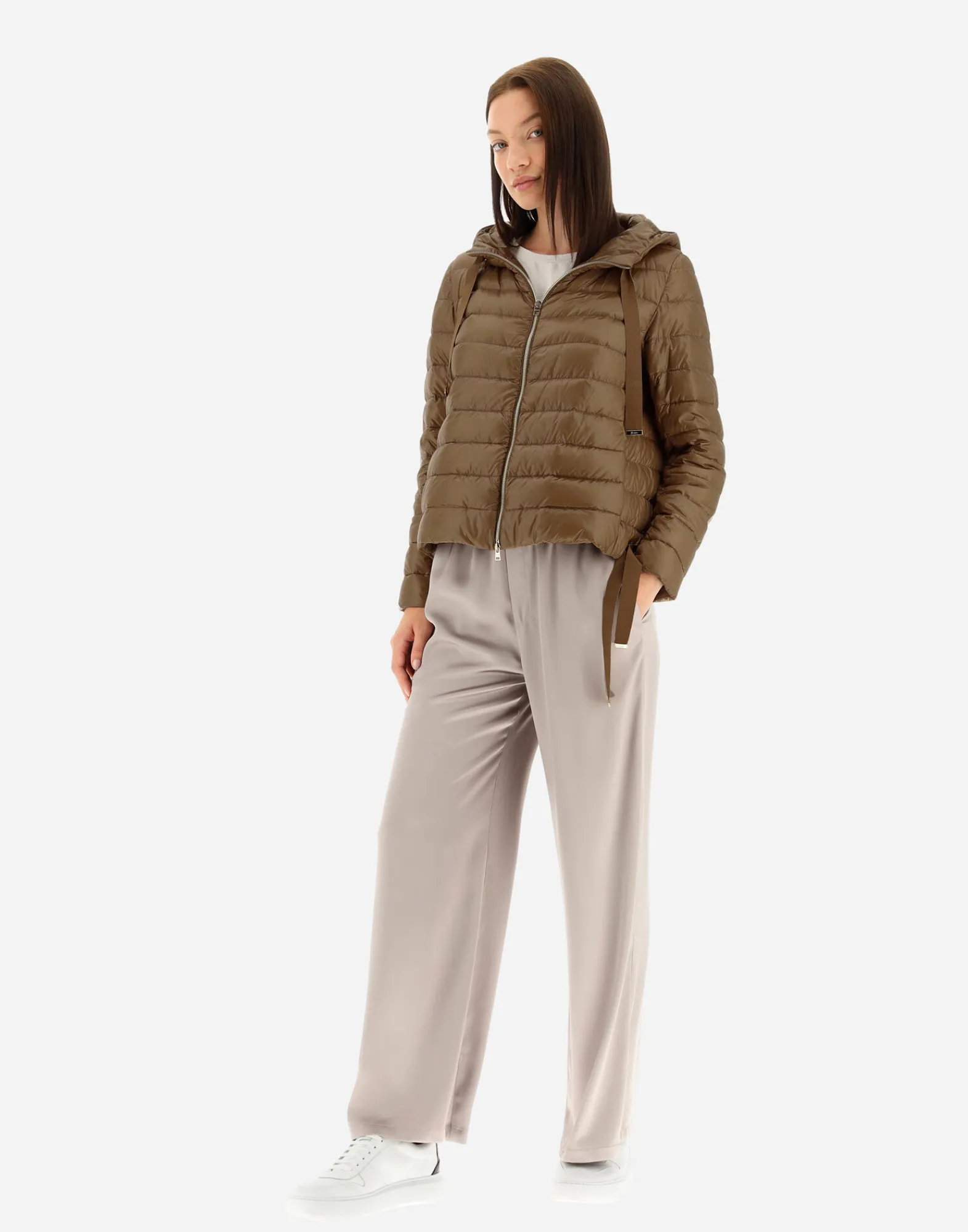 Herno Kurze Daunenjacken-Bomberjacke Mit Kapuze Aus Nylon Ultralight