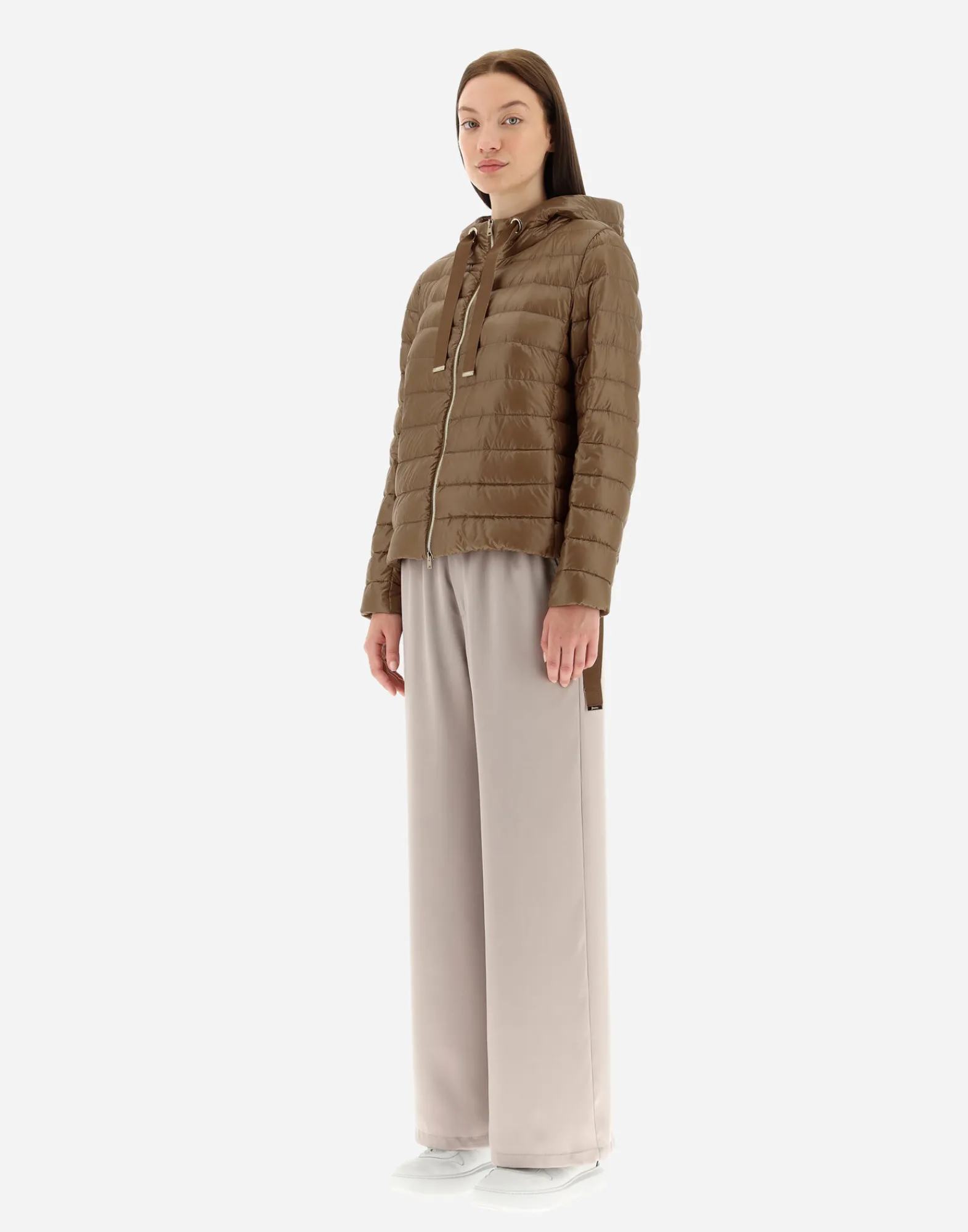 Herno Kurze Daunenjacken-Bomberjacke Mit Kapuze Aus Nylon Ultralight