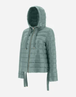 Herno Kurze Daunenjacken-Bomberjacke Mit Kapuze Aus Nylon Ultralight