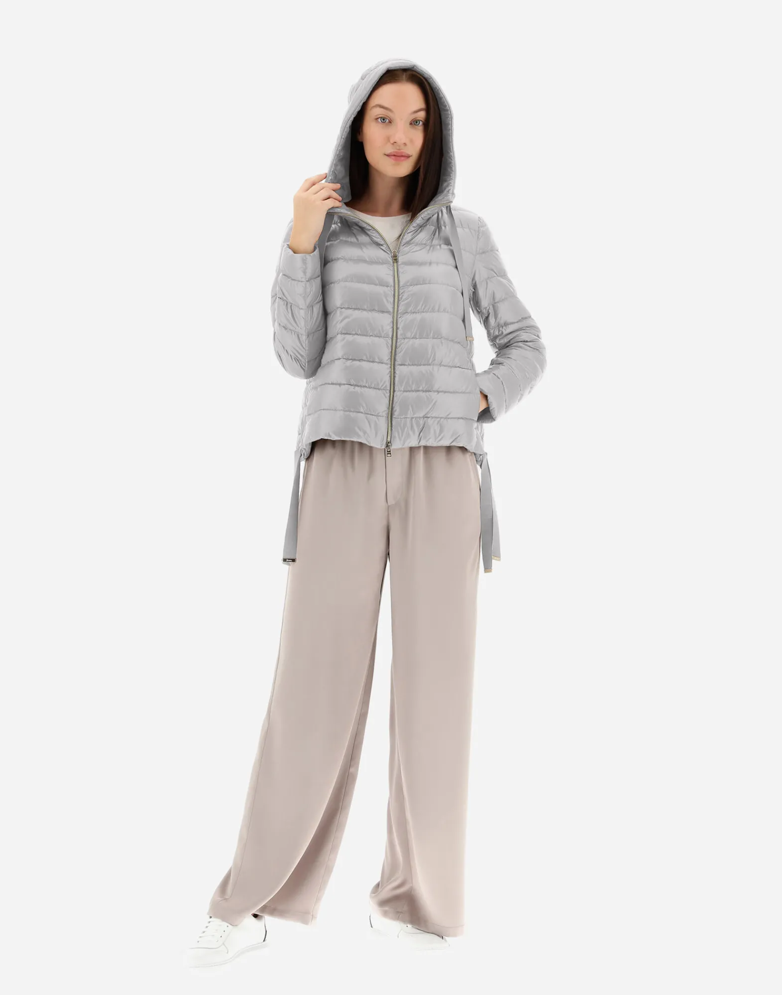 Herno Kurze Daunenjacken-Bomberjacke Mit Kapuze Aus Nylon Ultralight