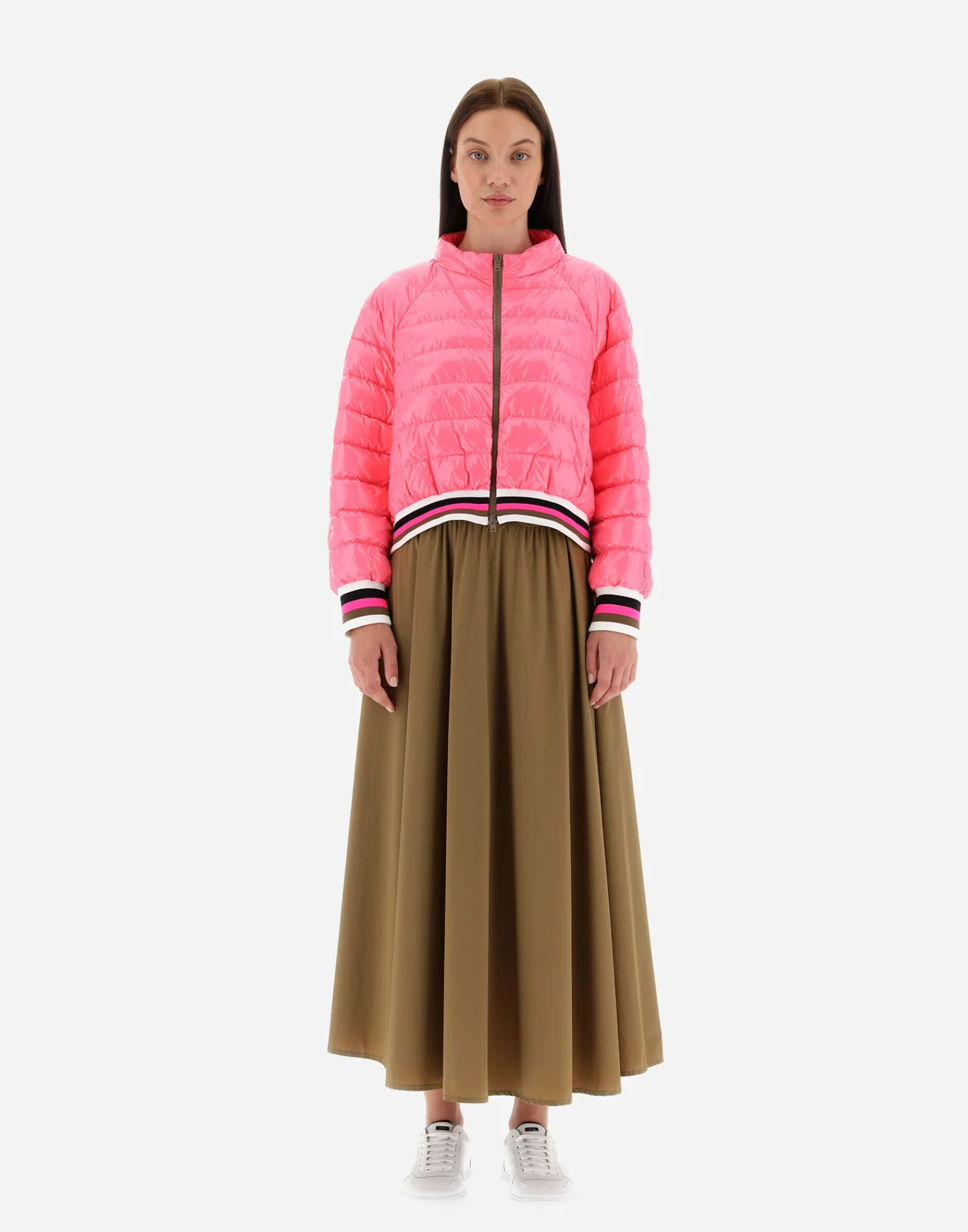 Herno Kurze Daunenjacken-Bomberjacket Aus Gloss
