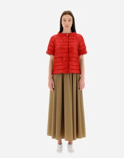 Herno Kurze Daunenjacken-Cape Aus Nylon Ultralight & Monogram