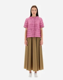 Herno Kurze Daunenjacken-Cape Aus Nylon Ultralight & Monogram