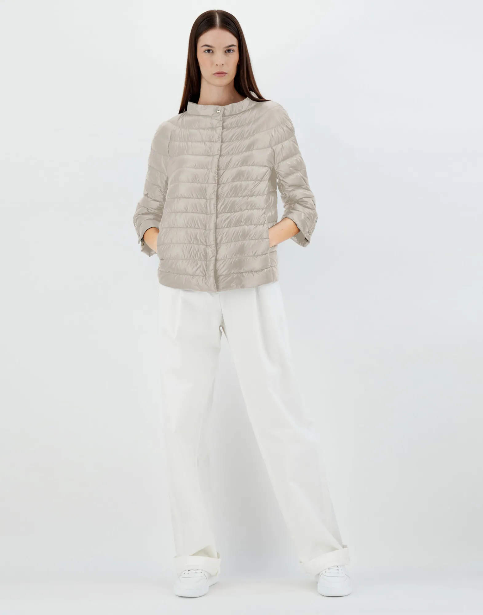 Herno Kurze Daunenjacken-Cape Aus Nylon Ultralight & Monogram