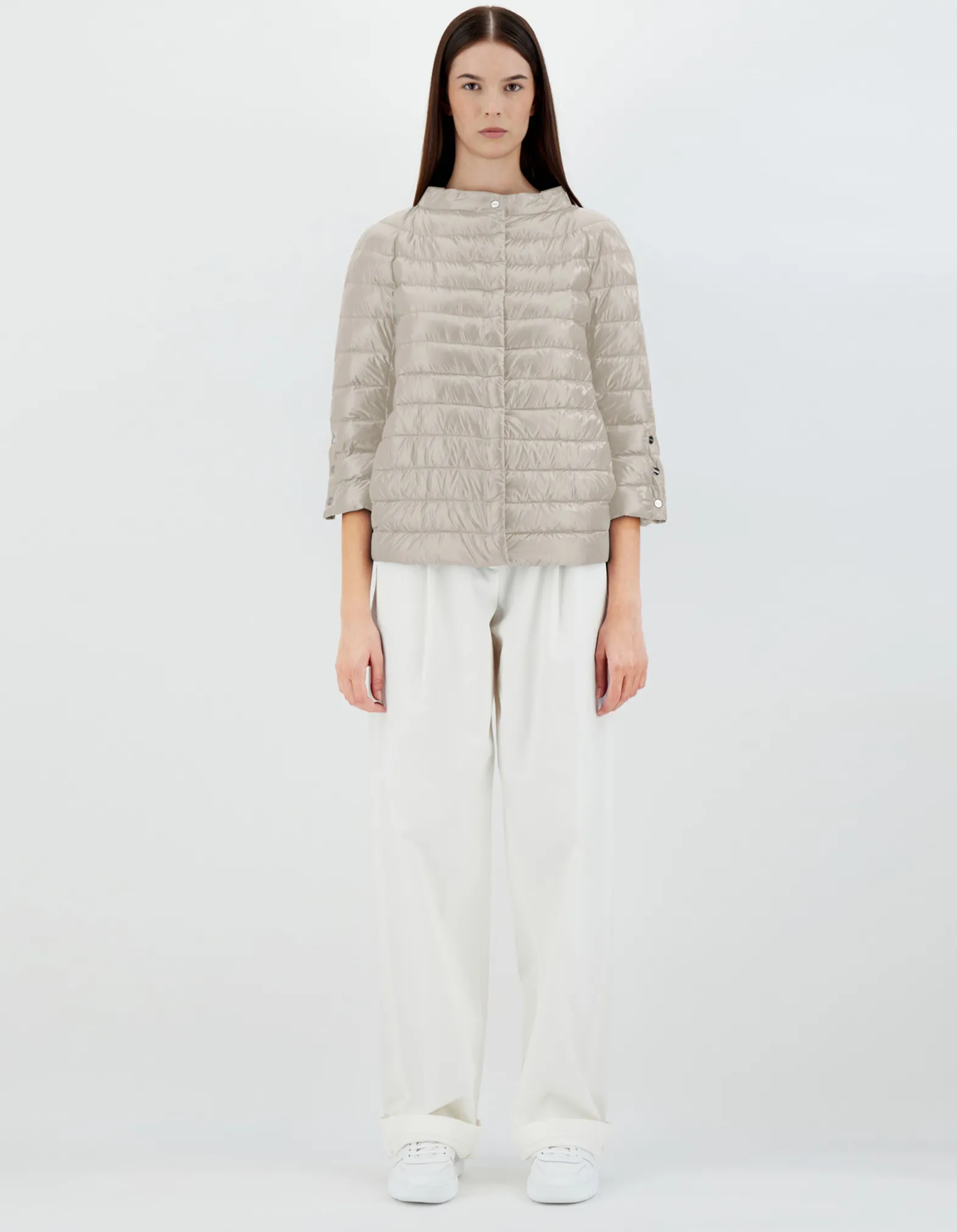 Herno Kurze Daunenjacken-Cape Aus Nylon Ultralight & Monogram