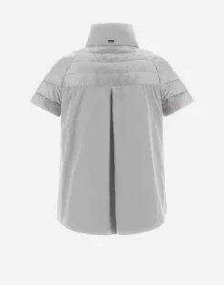 Herno Kurze Daunenjacken-Cape Aus Nylon Ultralight & New Techno Taft