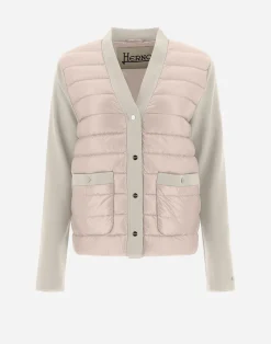 Herno Pullover & Strickjacken-Cardigan Aus Compact Cotton & Nylon Ultralight