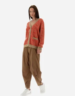 Herno Pullover & Strickjacken-Cardigan Aus Geometric Monogram Jacquard