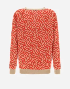 Herno Pullover & Strickjacken-Cardigan Aus Geometric Monogram Jacquard