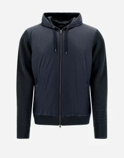 Herno Bomber-Cardigan Aus Waffle Knit & Nylon