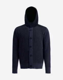 Herno Bomber-Cardigan Aus Zig-Zag Stitch & Plaster