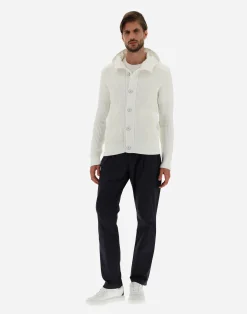 Herno Bomber-Cardigan Aus Zig-Zag Stitch & Plaster