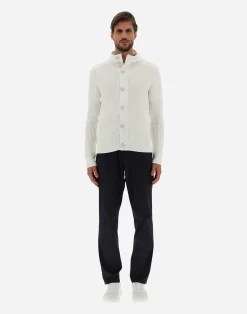 Herno Bomber-Cardigan Aus Zig-Zag Stitch & Plaster
