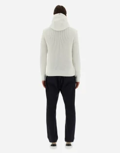 Herno Bomber-Cardigan Aus Zig-Zag Stitch & Plaster