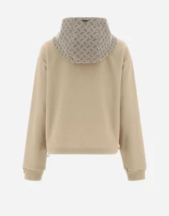Herno Pullover & Strickjacken-Cardigan Mit Kapuze Aus Double Sweater & Monogram