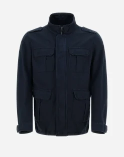 Herno Feldjacke-Feldjacke Aus Stuckgefarbtem Leinen & Baumwolle