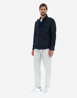 Herno Feldjacke-Feldjacke Aus Stuckgefarbtem Leinen & Baumwolle