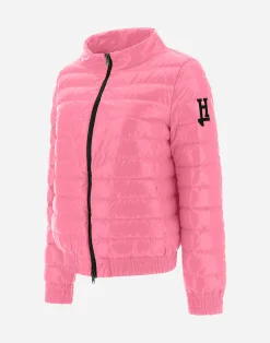 Herno Kurze Daunenjacken-Gesteppte Bomberjacke Aus Gloss