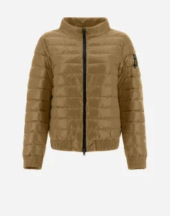 Herno Kurze Daunenjacken-Gesteppte Bomberjacke Aus Gloss